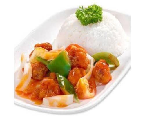 Sweet Sour Chicken on Rice 酸甜咕咾鸡饭